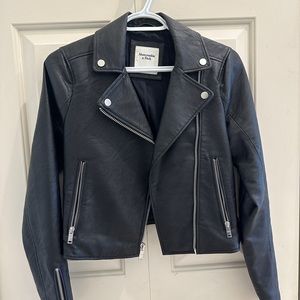 Abercrombie faux leather biker jacket xs